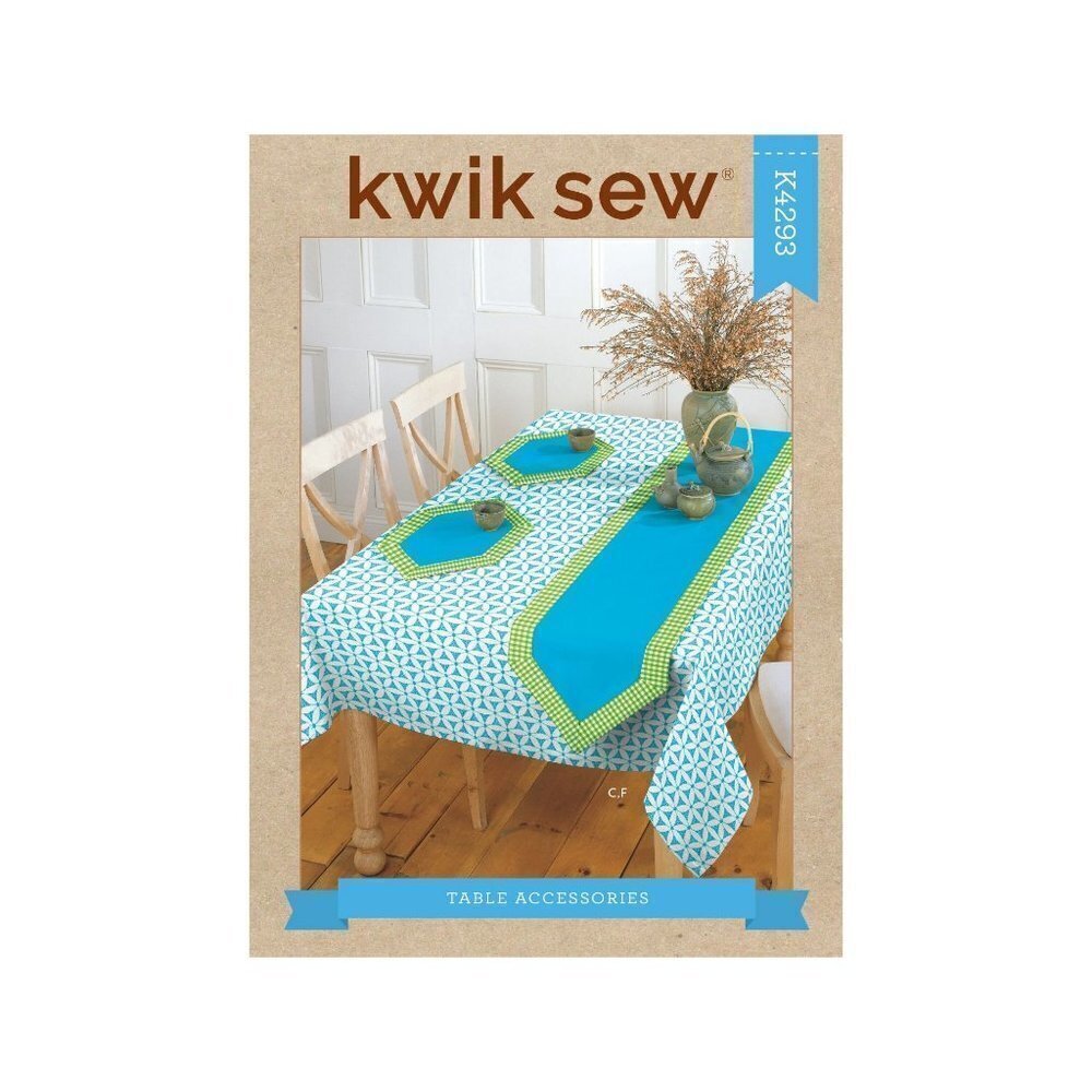 Kwik Sew Sewing Pattern 4293 10854 Table‎ Runners Place Mats